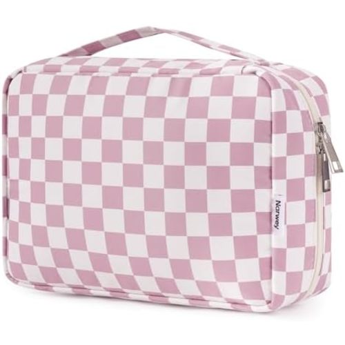 Narwey Small Hanging Travel Toiletry Bag for Women, Travel Bag for Toiletries, Makeup Bag Organizer Cosmetic Bags Make Up Bags for Girls
