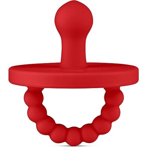 Ryan & Rose Cutie PAT Pacifier Teether (Bulb, Red)