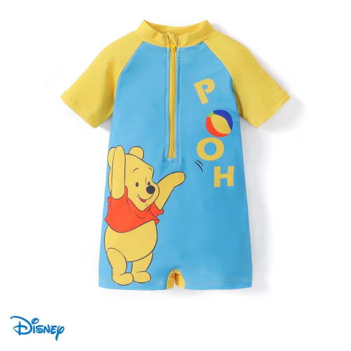 Disney Winnie the Pooh Baby Boys Girls Swimsuits Zipper Rash Guard One Piece Bathing Suit Sizes 3M-18M