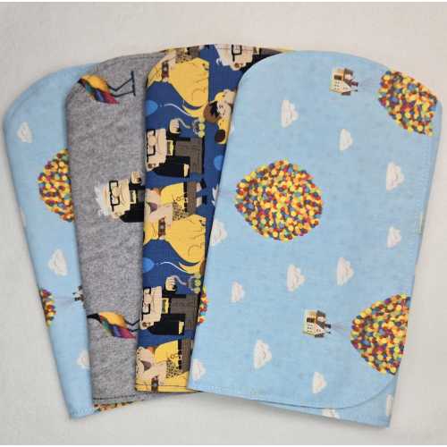 Unconventional Adventurers | Set of 4 Contoured Burp Cloths