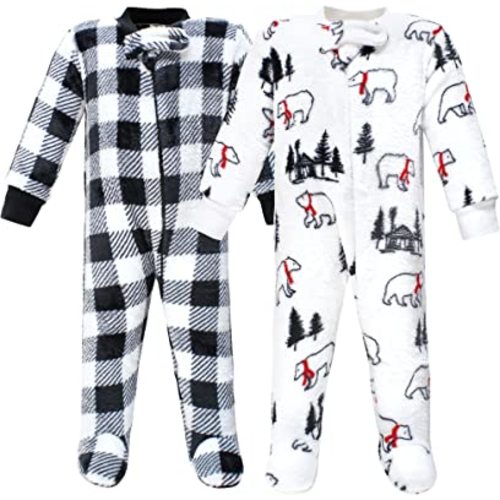 Hudson Baby Baby Girls' Plush Sleep and Play
