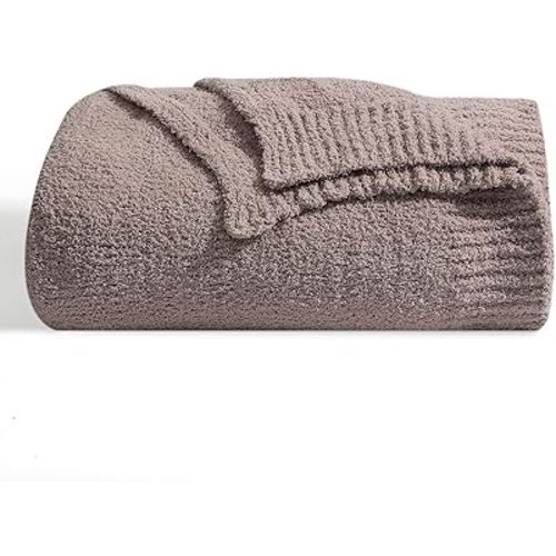 bearberry Super Soft Fluffy Throw Blanket Lightweight Cozy Warm Throw Blankets for Couch Bed Sofa All Season (Rose Taupe, 53”x71”)