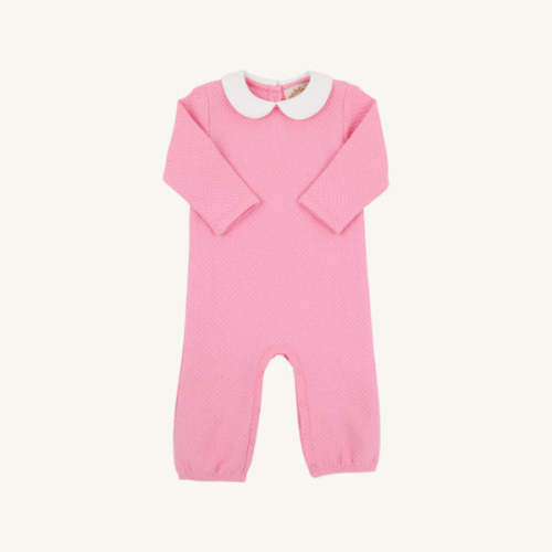 Poppy Dell Playsuit - Hamptons Hot Pink with Worth Avenue White