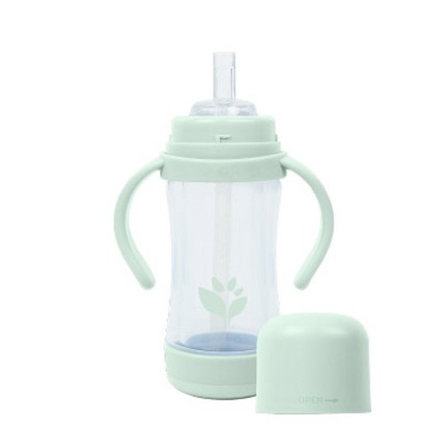 Glass and Sprout Ware Sip & Straw 5oz - Light Sage - 6mo+