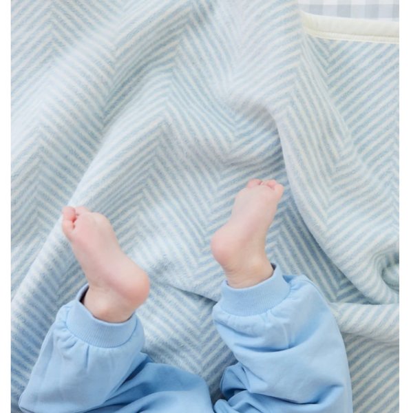 Harborview Herringbone Sky Mini Blanket