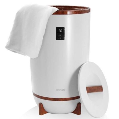 Serenelife Sltlw700 Towel Warmer - Single Touch, Fragrant Disc Holder, Led Ring, Auto Shut-off, Built-in Timer (blue) - 1 Count