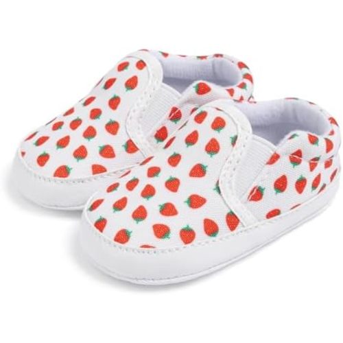 Morbido Infant Baby Boys Girls Canvas Sneaker Toddler Slip On Anti Skid Newborn First Walkers Candy Shoes for 0-18 Months