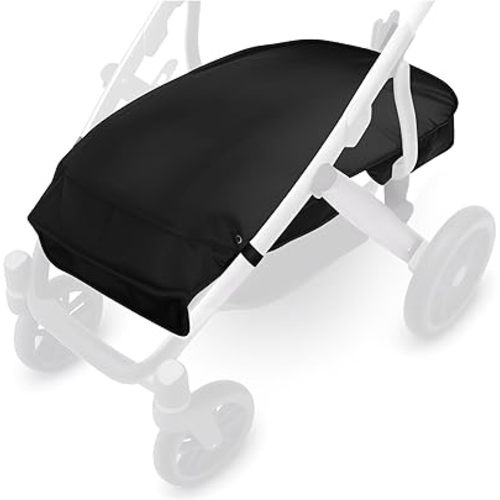 Quintriae Stroller Basket Cover for UPPAbaby Vista V2 & V3 Accessories – Water-Resistant Storage Protector, Conceals Items, Easy Clip-On Access