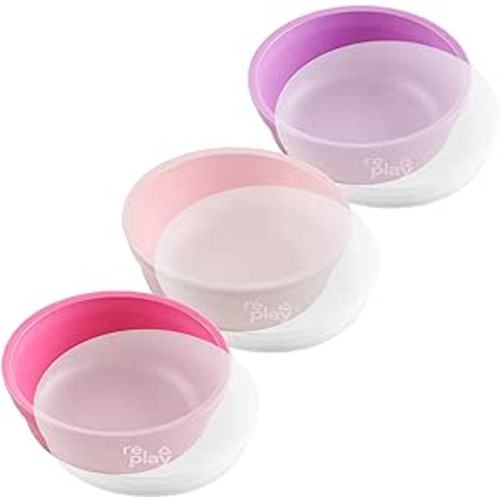 Amazon.com: Re Play 3 Pack Made in US 12 OZ Stackable Bowls - Made From Eco Friendly Heavyweight Recycled Milk Jugs - 3 Bowls + 3 Lids - Princess : Baby