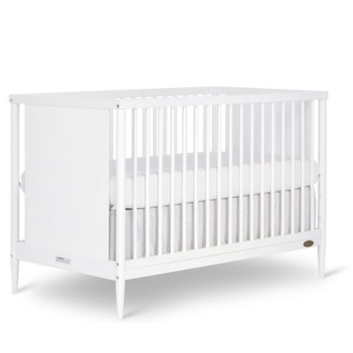Dream On Me Clover 4-in-1 Modern Island Crib with Rounded Spindles in White