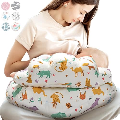 PILLANI Nursing Pillow for Breastfeeding, Breast Feeding Pillow for Mom & Baby Support, Baby Registry Search, Removable Cotton Cover, Adjustable Waist Strap,Baby Support Pillow,Newborn Pillow Supplies