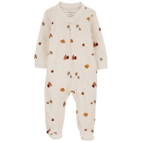 Baby Carter's Thanksgiving Zip Thermal Footie Sleep & Play