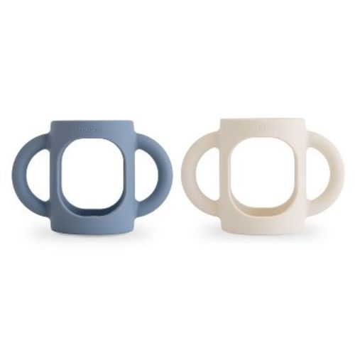 Silicone Bottle Handles Cambridge Blue/shifting Sand One Size