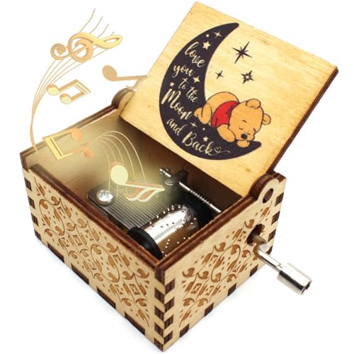 ukebobo Wooden Music Box - The Pooh Saying Music Box, Gift for Friend, Christmas, Holiday, New Year - 1 Set (13)