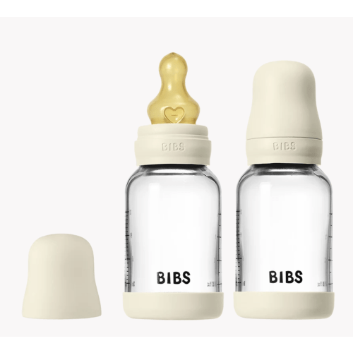 Baby Glass Bottle Set 4oz 2 Pack Latex - Ivory