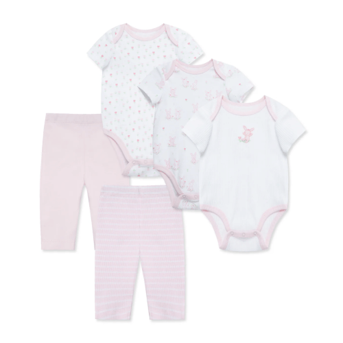 Cuddly Bunny 5-Piece Bodysuit & Pant Set