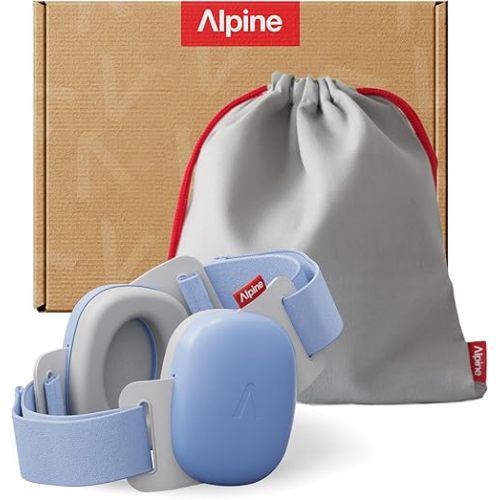 Alpine Muffy Baby Comfort - Protects Hearing for Babies and Toddlers - CE & ANSI Certified - Unique Headband for Safe fit & Comfort - Multi-adjustable for Ages 3-48 Months - 24dB Sound Reduction, Blue