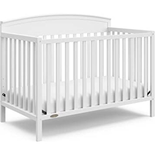 Graco Benton 5-in-1 Convertible Crib (White) – GREENGUARD Gold Certified, Converts from Baby Crib to Toddler Bed, Daybed and Full-Size Bed, Fits Standard Full-Size Crib Mattress