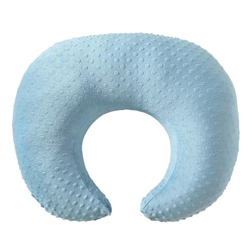 ESEN Plus Size Baby Nursing Pillow and Body Positioner for Breast Feeding and Bottle Feeding, Ultra Soft Baby Breastfeeding Pillows with Removable Nursing Pillow Cover for Mom and Baby (Blue)