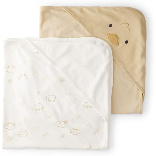 Carter's Baby Hooded Towel (2-pk Yellow/Ivory)
