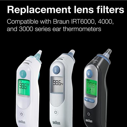 Braun ThermoScan Lens Filters for Ear Thermometer, 40 Count Disposable Thermometer Covers, Works with Braun ThermoScan Thermometers, LF40US01, Plastic - 40 Count (Pack of 1)