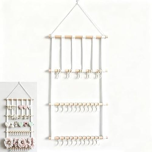 PandaEar Headband Holder for Girls, Bows Organizer for Baby Wall Hanging air Accessories Organizer Storage for Toddler Baby Girls Room