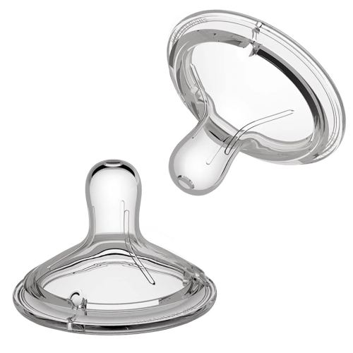 Nanobebe Flexy Silicone Bottles Nipples Triple Vented Twin-Pack - Y Cut