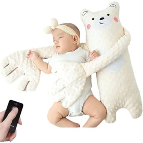 Baby Patter for Sleep, Baby Patting Sleeping Toy, Baby Butt Patter for Sleep, Patting Hand for Baby Sleep, Third Gear Adjustable (White)