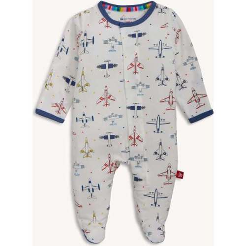 Just Plane Fun Modal Magnetic Footie (6-9 mo)