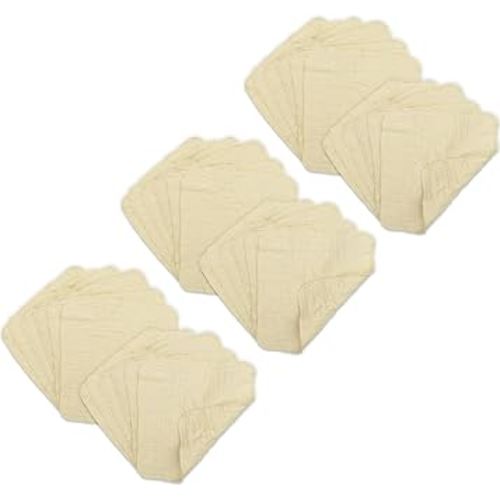 OsoCozy Muslin Baby Wipes – 36 Count - 100% Unbleached Cotton, Reusable Cloth Wipes for Sensitive Skin, Quick-Drying, Chemical-Free, 15-Pack (9"x9" Pre-Wash Size)