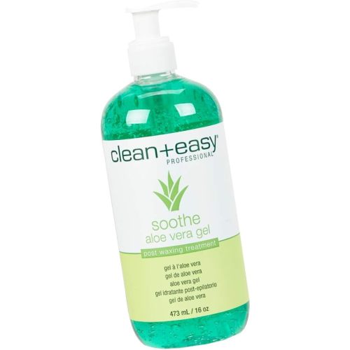 Clean + Easy Soothe Aloe Vera Gel Post Waxing Treatment, Calms and Soothes Irritated Skin After Waxing, Non-greasy and Gets Rid Of Excess Wax Residue, 16 oz