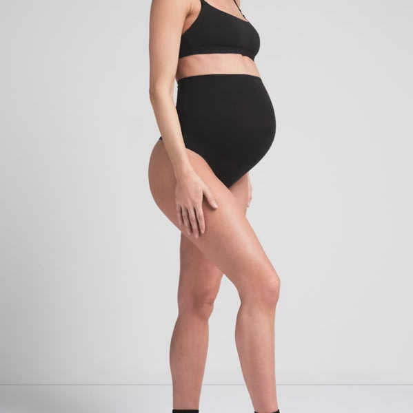 COTTON JERSEY MATERNITY NURSING SCOOP BRALETTE | SOOT | SKIMS