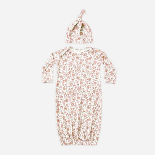 Bamboo Baby Gown + Hat Set || Bloom – Quincy Mae