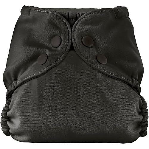 Esembly Cloth Diaper Outer, Swim Diaper, Waterproof Cloth Diaper Cover, Leak-Proof and Breathable Layer Over Prefolds, Flats or Fitteds, Reusable with Snap Closure - Size 2 (18-35lbs), Graphite