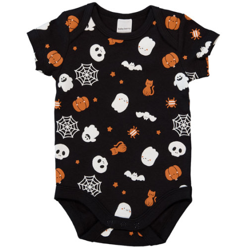 Black Baby Short Sleeve Cotton Interlock Bodysuit | Best&Less™ Online