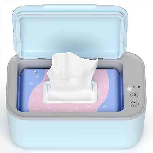 Awesmom Baby Wipe Warmer and Babies Wet Wipes Dispenser, Diaper Wipe Warmers with 3-Step Temperature Control and Large Capacity, Baby Wipes Warmer