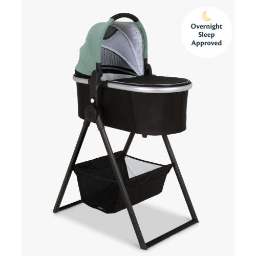 Bassinet + Bassinet Stand | Bassinet + Bassinet Stand, Sage, Black