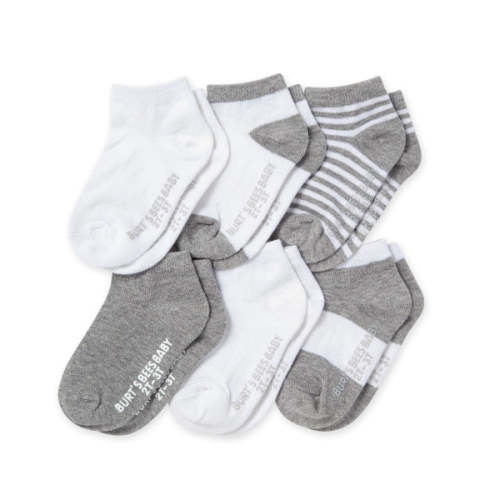 Solid & Stripes Organic Cotton Baby Ankle Socks 6 Pack – Burt's Bees Baby