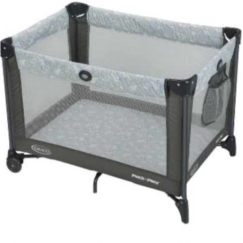 Dream On Me Nest Portable Playard in Grey with Carrybag an Shoulder Strap, Lightweight, Packable and Easy Setup Baby Playard, Breathable Mesh Sides and Soft Fabric - Comes with a Removable Padded Mat