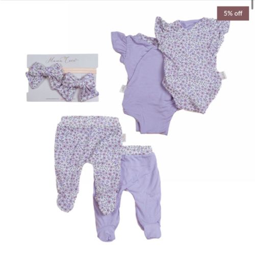 FLUTTER SLEEVE ONESIE OUTFIT BUNDLE