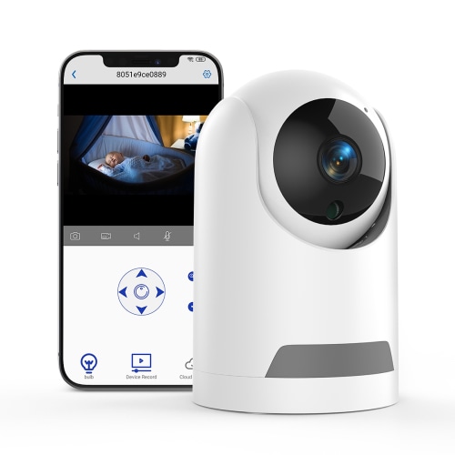Baby Monitor, 360° Wireless 5G Nanny Cam with Safety Alerts, 4MP HD WiFi Camera for Human & Pet Detection, Home Security Camera with Two-Way Audio, Motion Tracking, IR Night Vision, Sleep Tracking