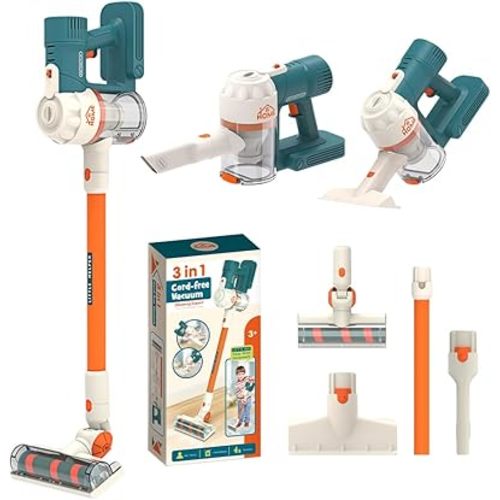 Kids Vacuum Toy Set - Real Working Toddler Cleaner Play Mop Children's Vacuum That Really Works Baby Cleaning Toys Included Toy Home Cleaning Products for Toddlers 1-3 Kids Vacuum