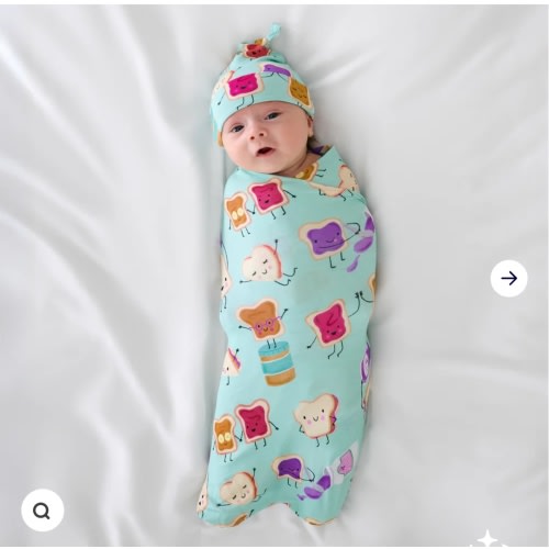 Lunch Buddies Swaddle & Hat Set | Little Sleepies