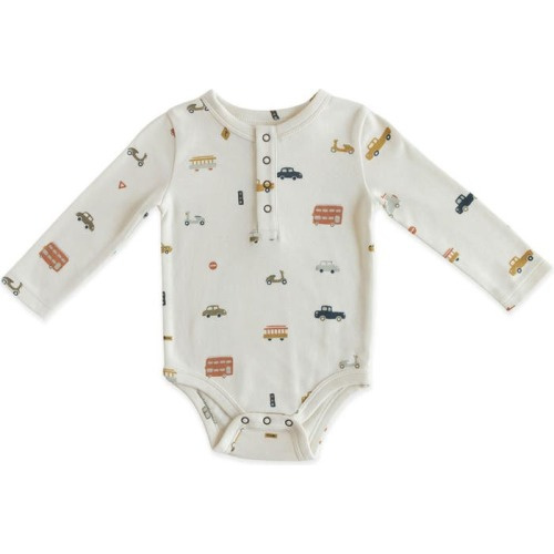 Baby Rush Hour Organic Cotton Bodysuit, 3-6M, Ivory