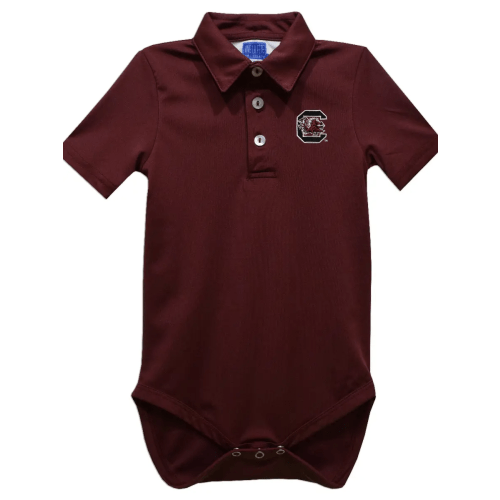 South Carolina Gamecocks Embroidered Maroon Polo Onesie