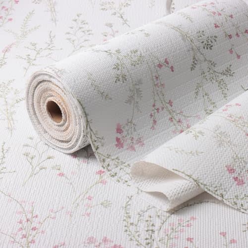 Amiitay Floral Drawer and Shelf Liner for Cabinets, Non-Adhesive and Strong Non-Slip Flower Shelf Cabinet Drawer Liners for Kitchen,Table,Bookshelves,Waterproof Cupboard Liners,12IN x 10FT