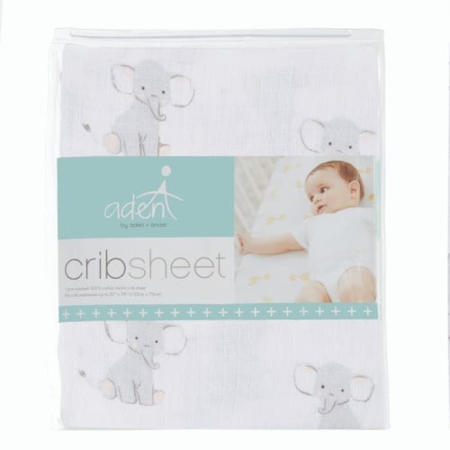essentials cotton muslin crib sheet