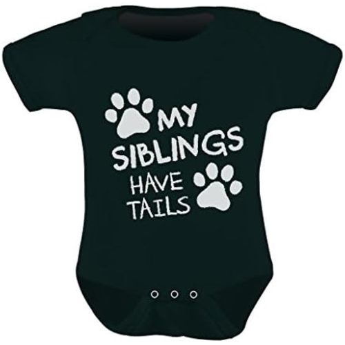 Tstars My Siblings Have Tails Dog Cat Funny Sayings Infant Baby Boy Girl Bodysuit