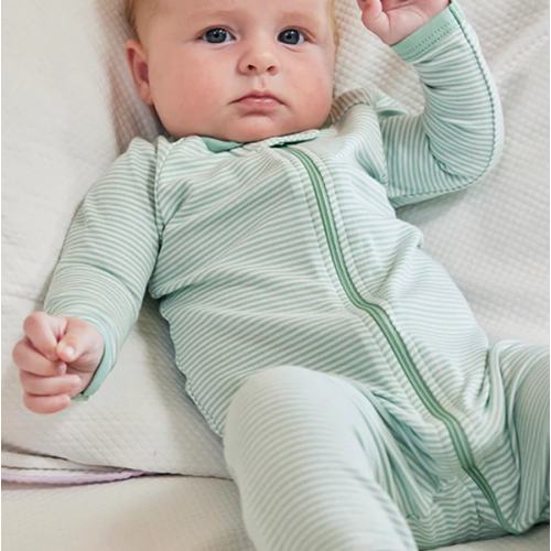 LAKE | Baby | Pima Cotton Pajamas | Parisian Green Baby Sleeper