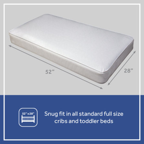 Sealy Baby Sealy Baby Premium Firm Hypoallergenic Baby Crib Mattress & Toddler Bed Mattress, Waterproof Baby Mattress, 150 Coils, Air Quality Certified, 52"x28" | Wayfair
